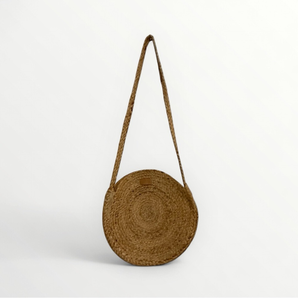 Revue Woven Tan Shoulder Bag